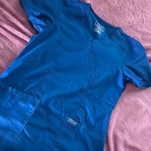 Cherokee Royal Blue Scrub Top